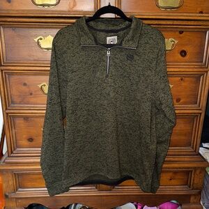 Cinch Men's Dark Green Zip-Up Sweater